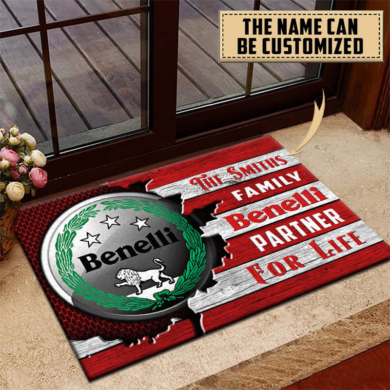 Benelli Doormat Custom Name, Multicolor - Famjoys Benelli Doormat Custom Name, Multicolor - Famjoys