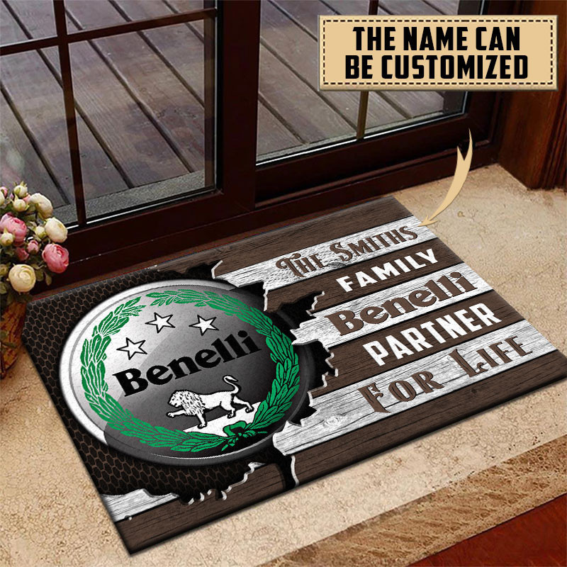 Benelli Doormat Custom Name, Multicolor - Famjoys Benelli Doormat Custom Name, Multicolor - Famjoys