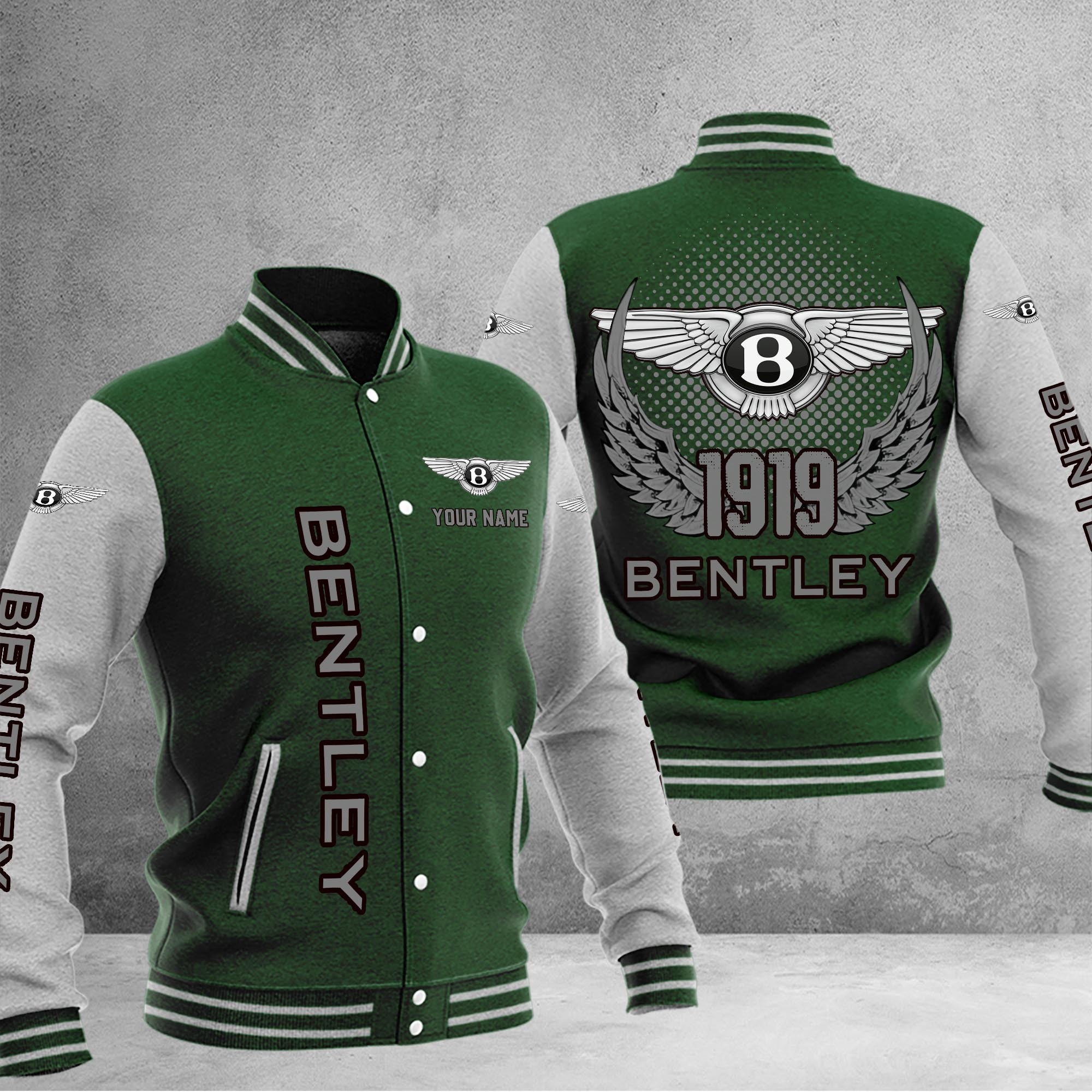 Bentley DMHJ1022 Baseball Jacket Multicolor - Famjoys Bentley DMHJ1022 Baseball Jacket Multicolor - Famjoys