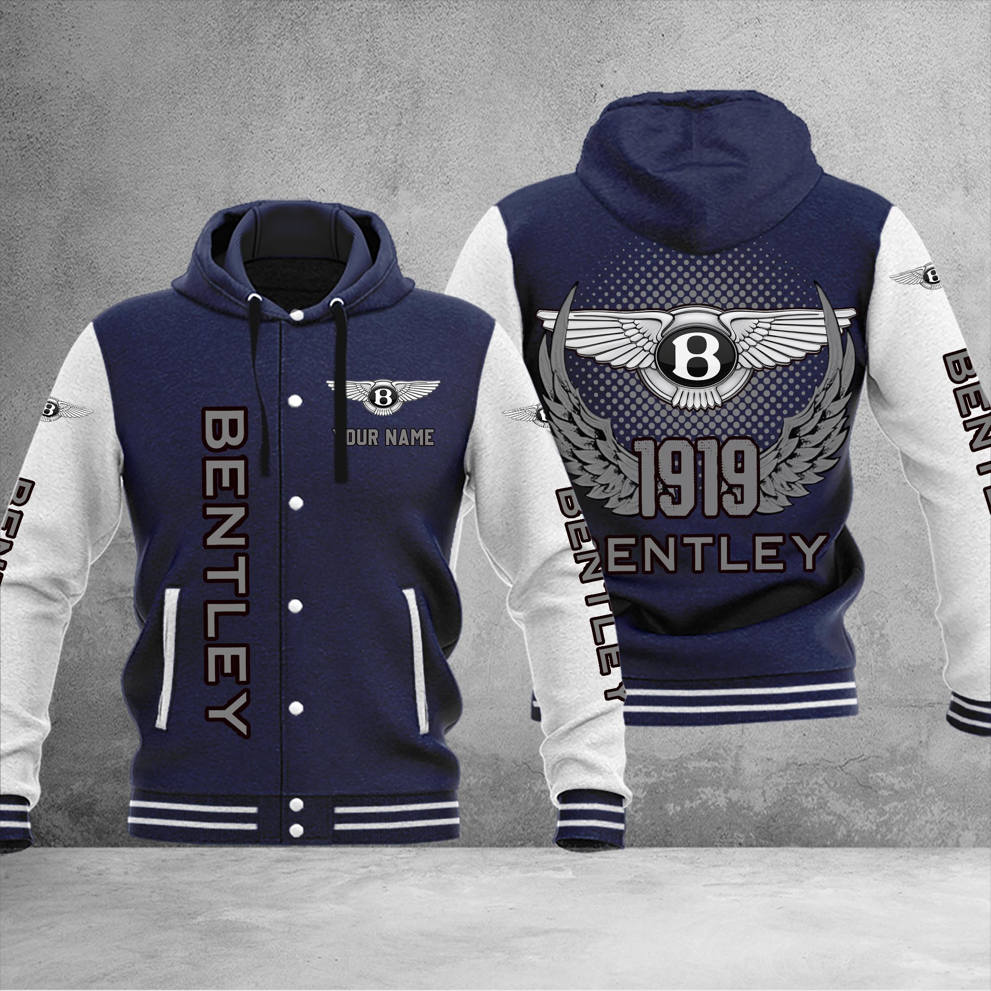 Bentley DMHJ1022 Baseball Jacket Multicolor - Famjoys Bentley DMHJ1022 Baseball Jacket Multicolor - Famjoys