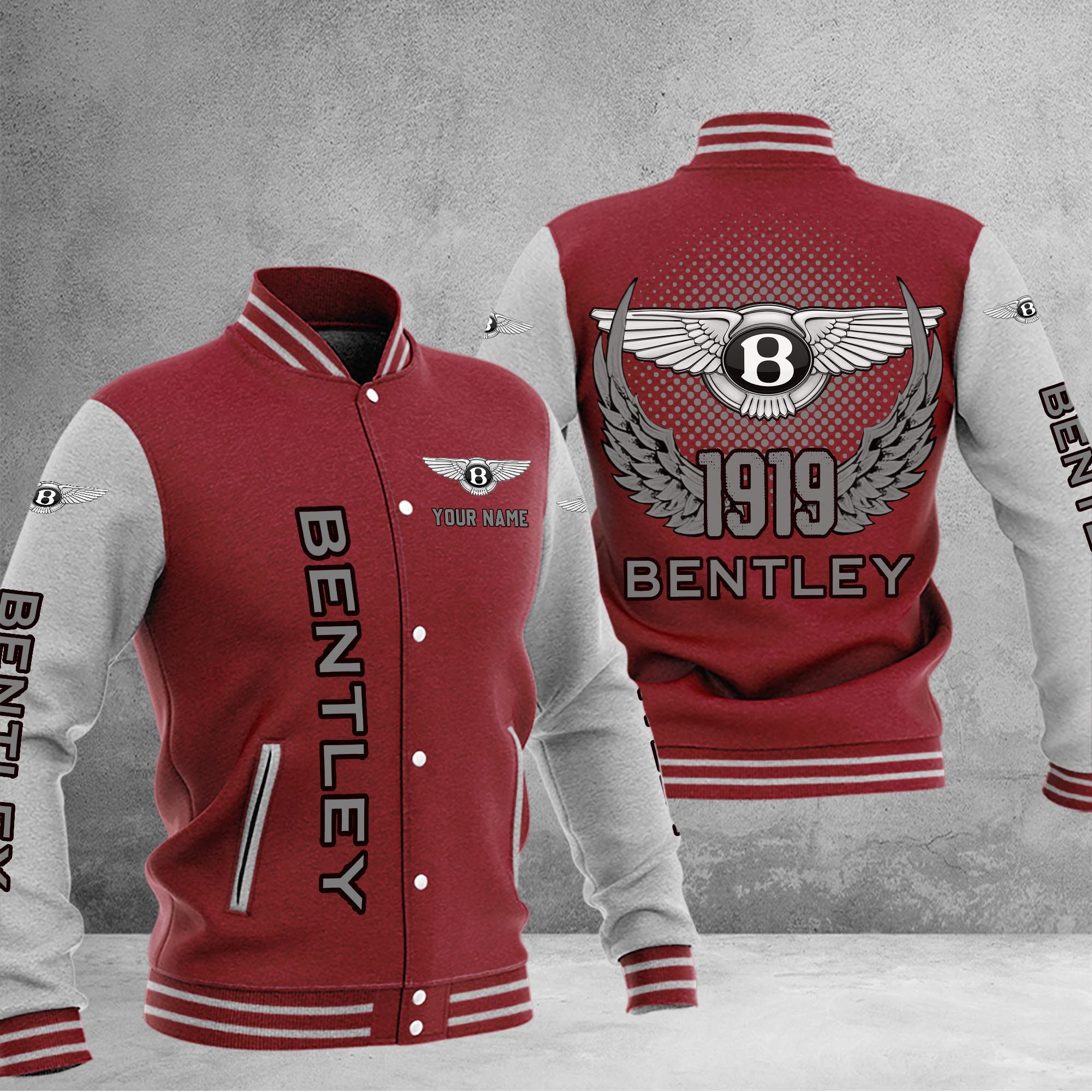 Bentley DMHJ1022 Baseball Jacket Multicolor - Famjoys Bentley DMHJ1022 Baseball Jacket Multicolor - Famjoys