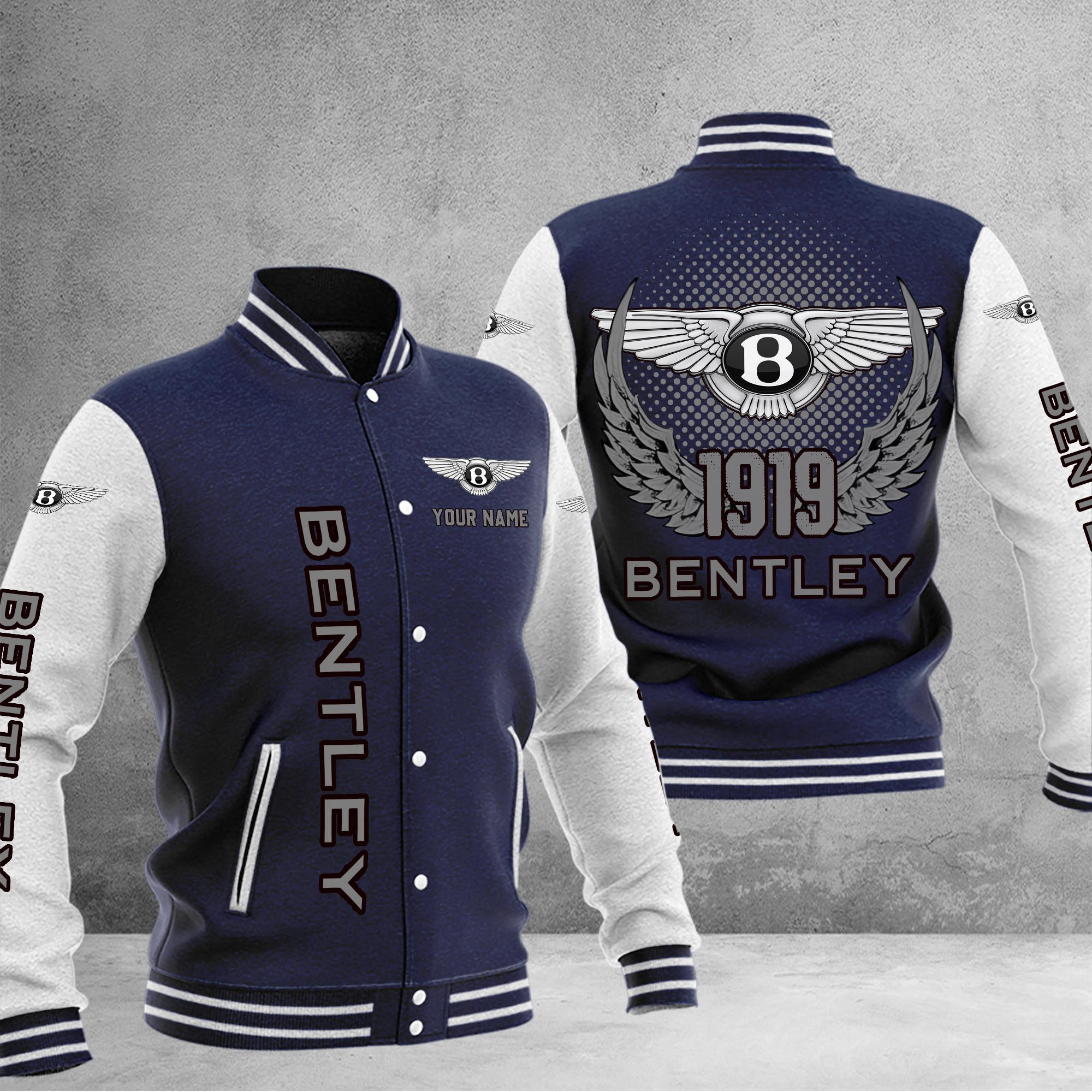 Bentley DMHJ1022 Baseball Jacket Multicolor - Famjoys Bentley DMHJ1022 Baseball Jacket Multicolor - Famjoys