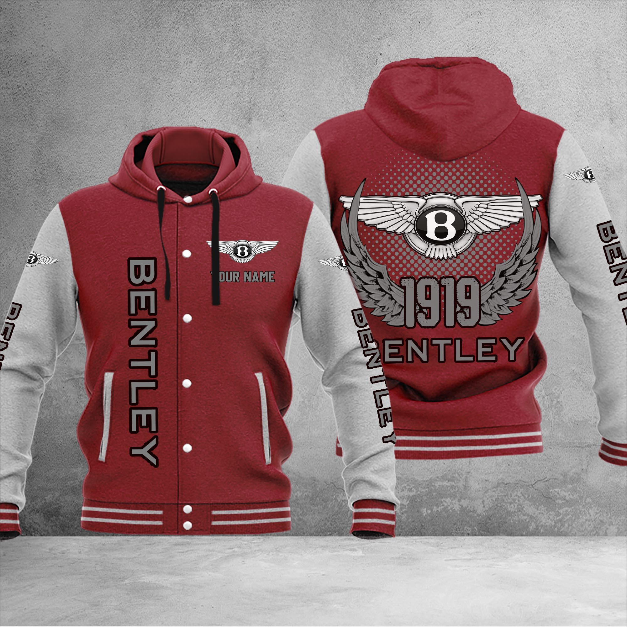 Bentley DMHJ1022 Baseball Jacket Multicolor - Famjoys Bentley DMHJ1022 Baseball Jacket Multicolor - Famjoys
