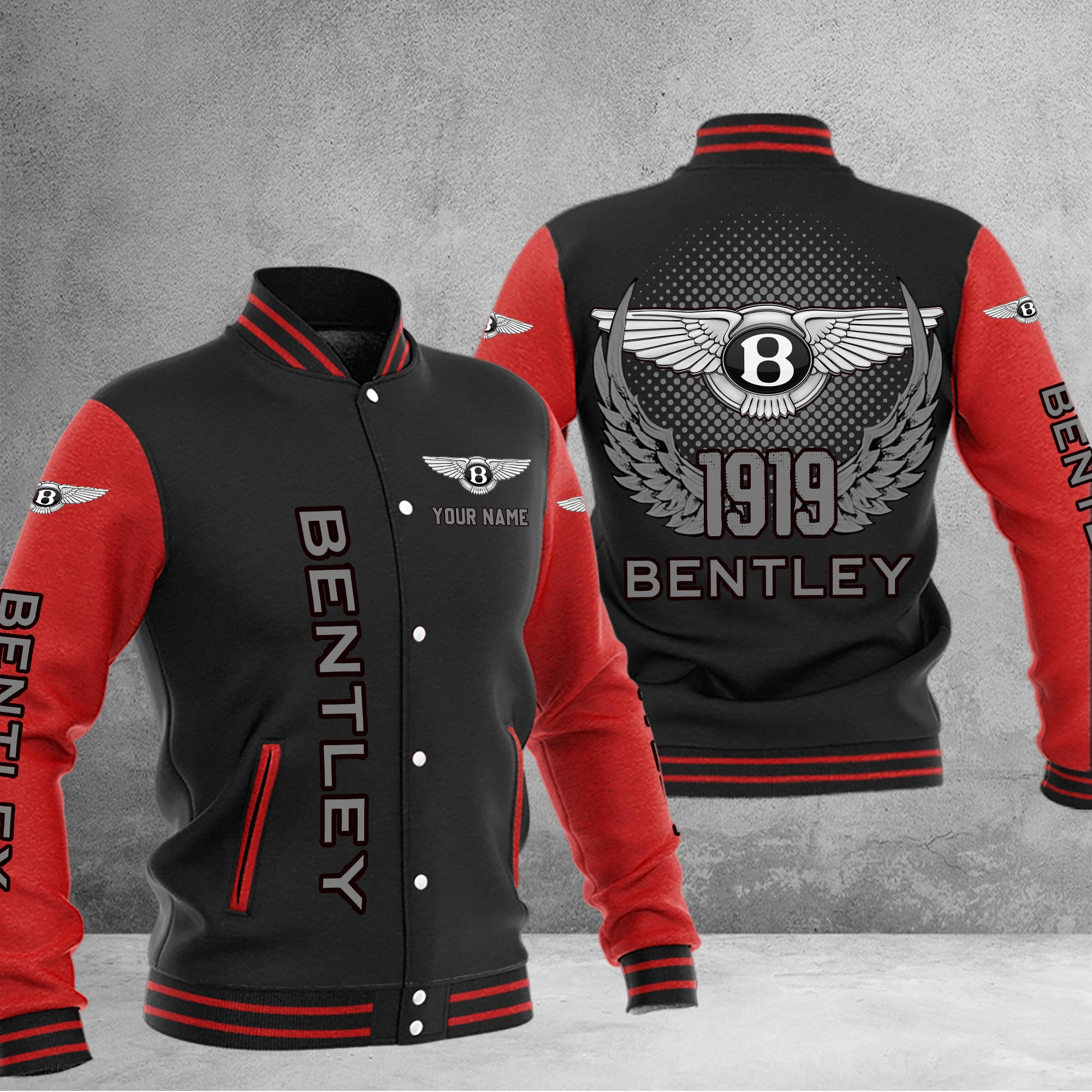 Bentley DMHJ1022 Baseball Jacket Multicolor - Famjoys Bentley DMHJ1022 Baseball Jacket Multicolor - Famjoys