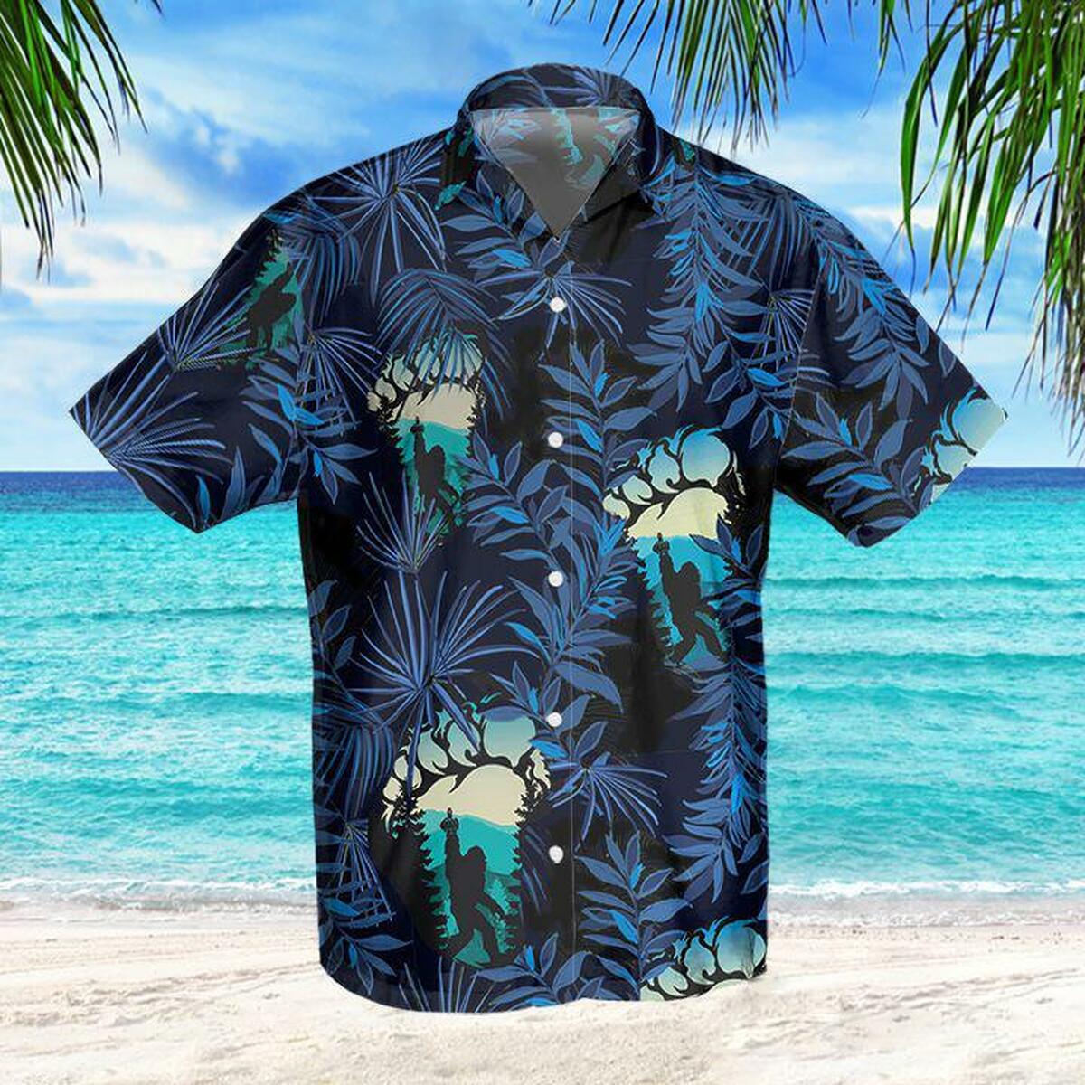 Bigfoot Hawaii Hawaiian Shirt - Famjoys Bigfoot Hawaii Hawaiian Shirt - Famjoys