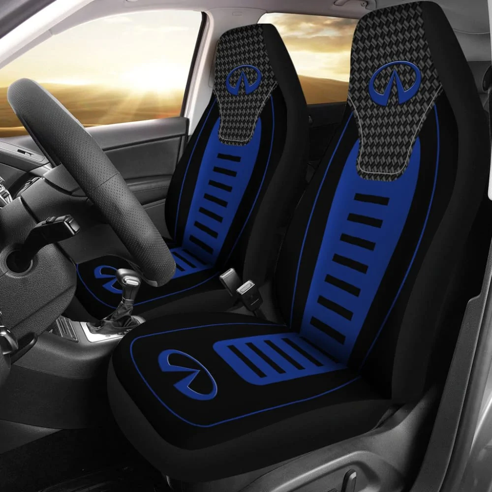 BLACK AND BLUE INFINITI CAR SEAT COVERS - Famjoys BLACK AND BLUE INFINITI CAR SEAT COVERS - Famjoys