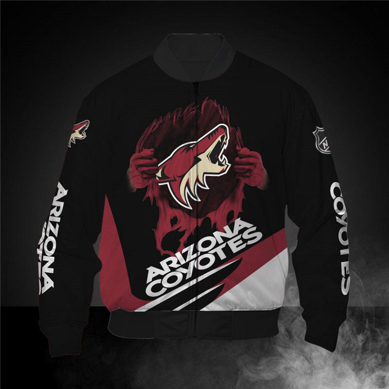Black Arizona Coyotes Jacket Print 3D