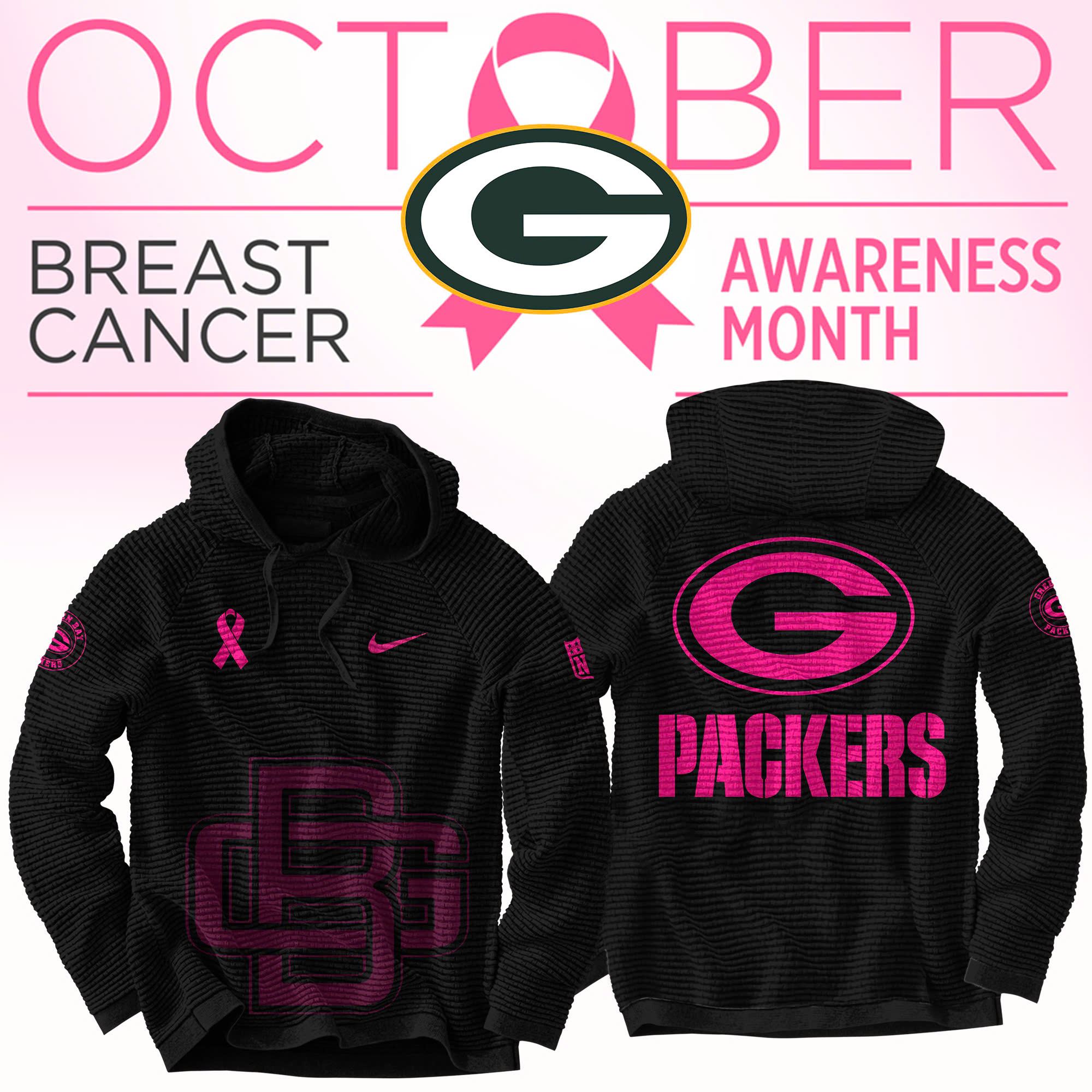 Black Green Bay Packers Crucial Catch Waffle Hoodie - Famjoys Black Green Bay Packers Crucial Catch Waffle Hoodie - Famjoys