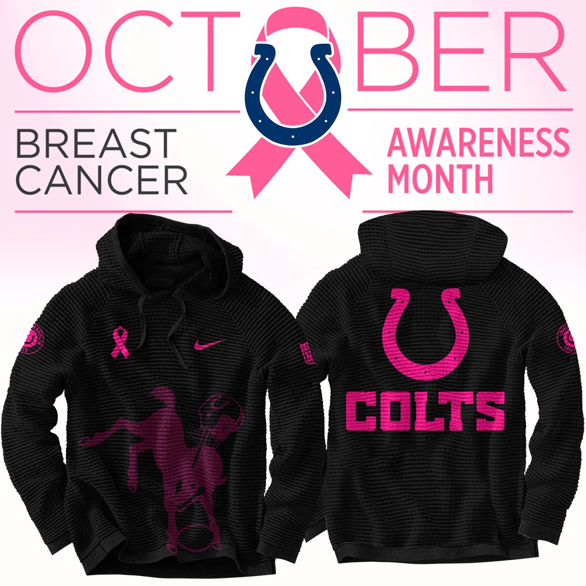 Black Indianapolis Colts Crucial Catch Waffle Hoodie - Famjoys Black Indianapolis Colts Crucial Catch Waffle Hoodie - Famjoys