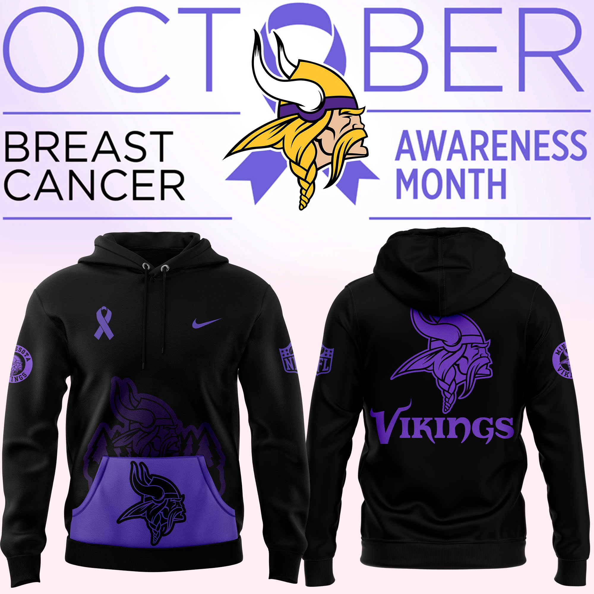 Black Minnesota Vikings Crucial Catch Waffle Hoodie - Famjoys Black Minnesota Vikings Crucial Catch Waffle Hoodie - Famjoys