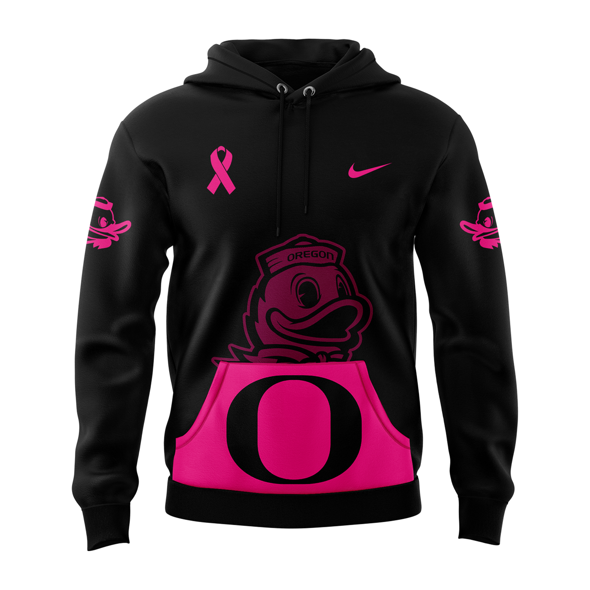 Black Oregon Football Crucial Catch Club Hoodie - Famjoys Black Oregon Football Crucial Catch Club Hoodie - Famjoys