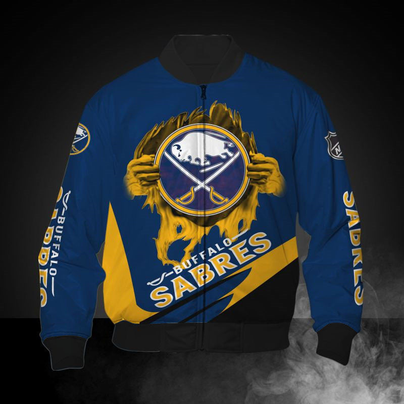 Blue Buffalo Sabres Jacket Print 3D - Famjoys Blue Buffalo Sabres Jacket Print 3D - Famjoys