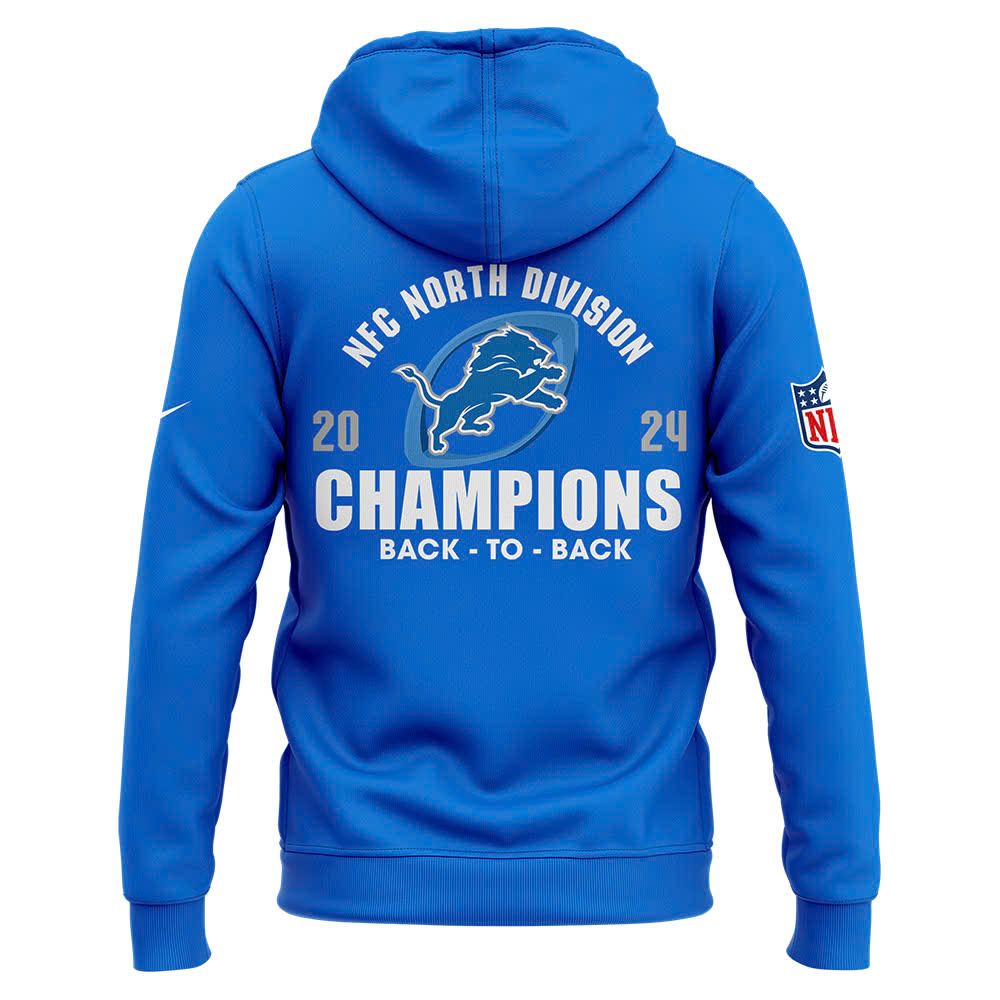 Blue Detroit Lions NFC North Division Champions Locker Room Trophy Collection Hoodie - Famjoys Blue Detroit Lions NFC North Division Champions Locker Room Trophy Collection Hoodie - Famjoys