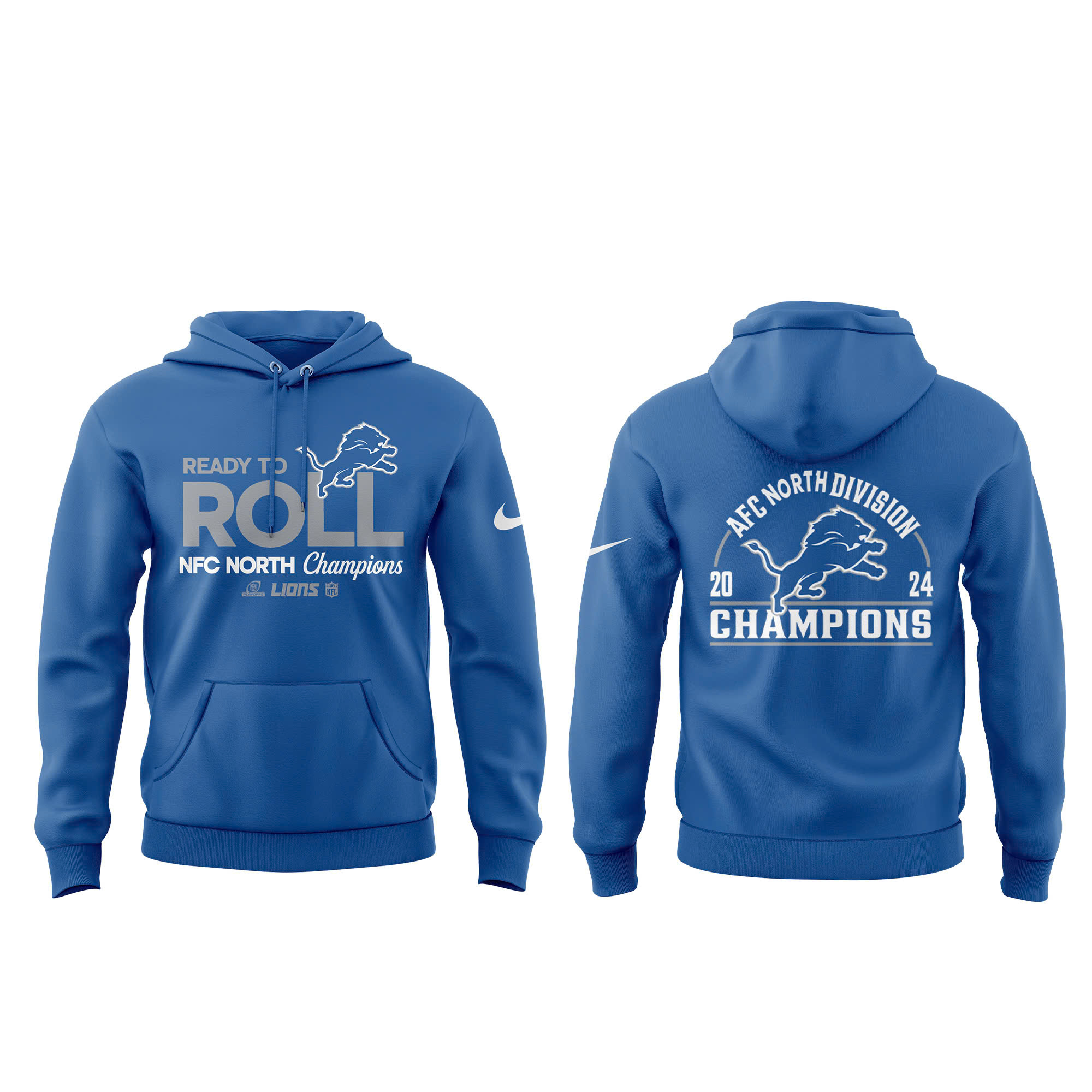 Blue Detroit Lions NFC North Division Champions Locker Room Trophy Collection Tshirt - Famjoys Blue Detroit Lions NFC North Division Champions Locker Room Trophy Collection Tshirt - Famjoys