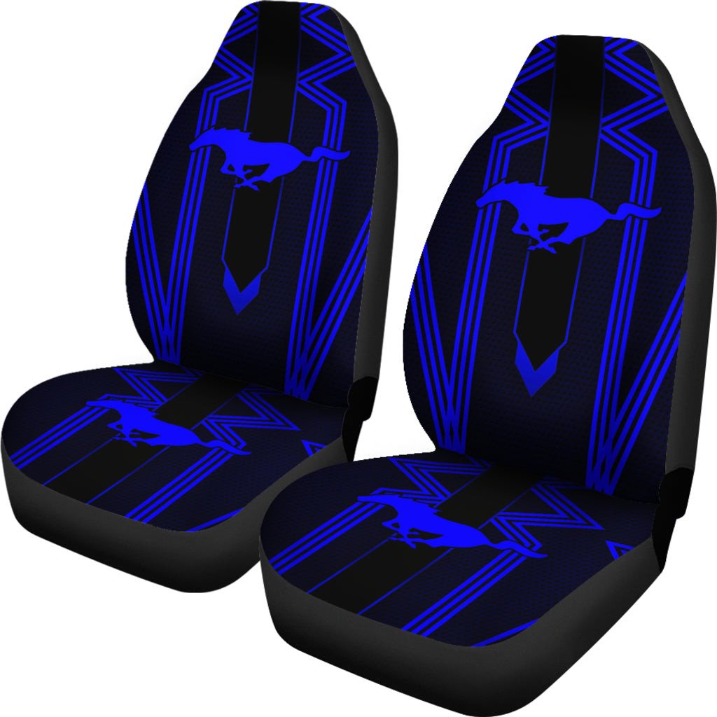 Blue Ford Mustang Car Seat Covers AA22090801 - Famjoys Blue Ford Mustang Car Seat Covers AA22090801 - Famjoys