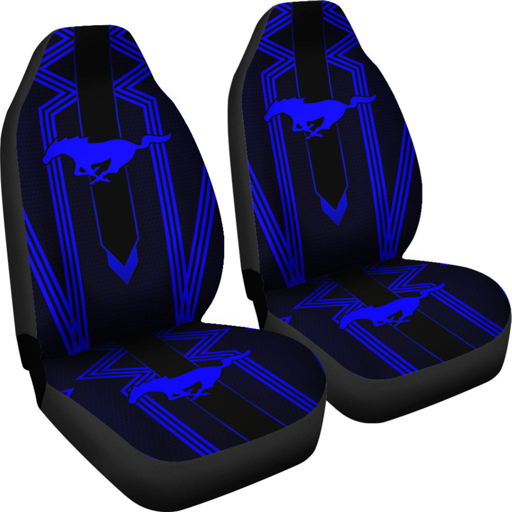 Blue Ford Mustang Car Seat Covers AA22090801 - Famjoys Blue Ford Mustang Car Seat Covers AA22090801 - Famjoys