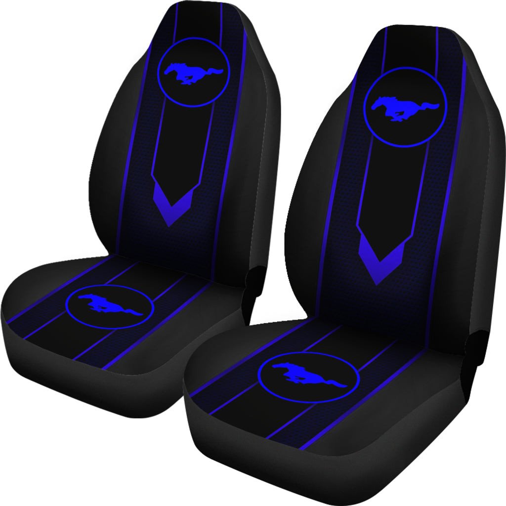 Blue Ford Mustang Car Seat Covers AA22090802 - Famjoys Blue Ford Mustang Car Seat Covers AA22090802 - Famjoys