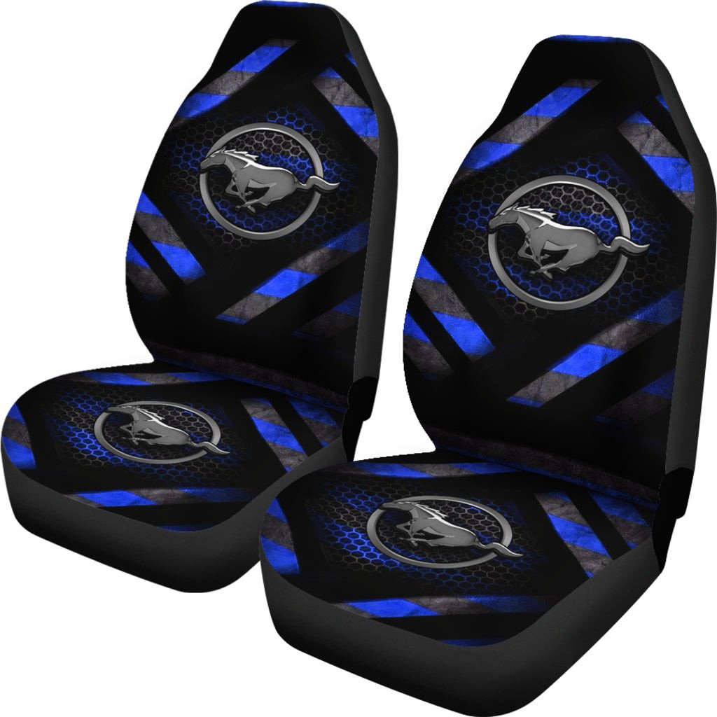 Blue Ford Mustang Car Seat Covers AA22090803 - Famjoys Blue Ford Mustang Car Seat Covers AA22090803 - Famjoys