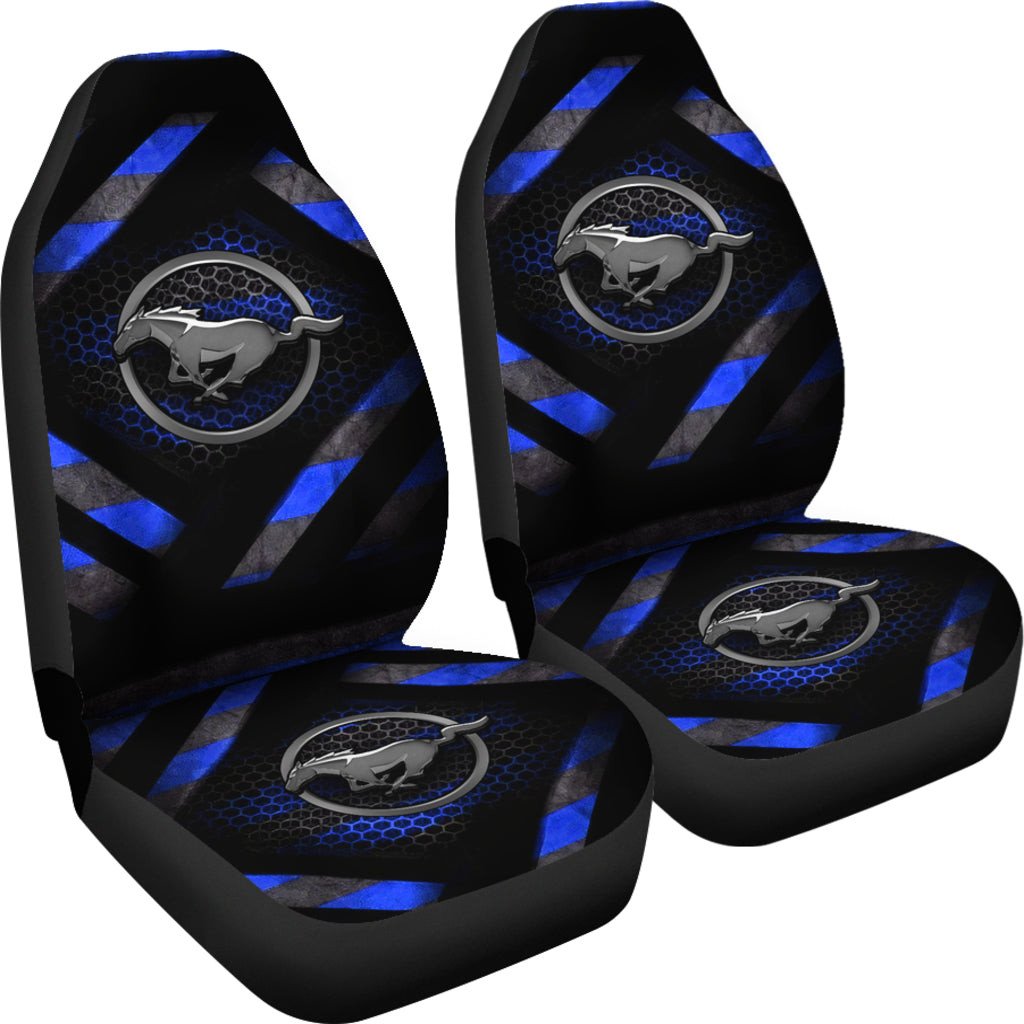 Blue Ford Mustang Car Seat Covers AA22090803 - Famjoys Blue Ford Mustang Car Seat Covers AA22090803 - Famjoys
