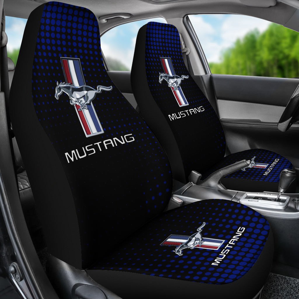 Blue Ford Mustang Car Seat Covers AA22090804 - Famjoys Blue Ford Mustang Car Seat Covers AA22090804 - Famjoys