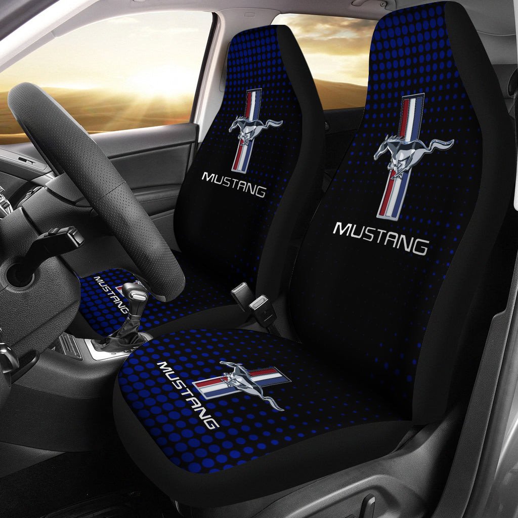 Blue Ford Mustang Car Seat Covers AA22090804 - Famjoys Blue Ford Mustang Car Seat Covers AA22090804 - Famjoys