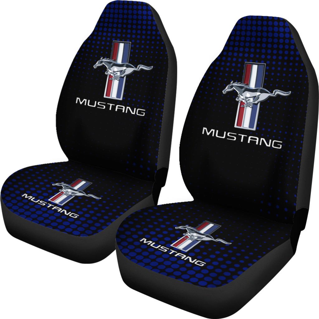 Blue Ford Mustang Car Seat Covers AA22090804 - Famjoys Blue Ford Mustang Car Seat Covers AA22090804 - Famjoys