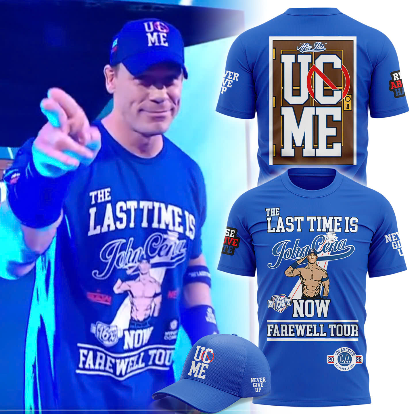 Blue John Cena Farewell Tour 2025 Los Angeles Shirt - Famjoys Blue John Cena Farewell Tour 2025 Los Angeles Shirt - Famjoys