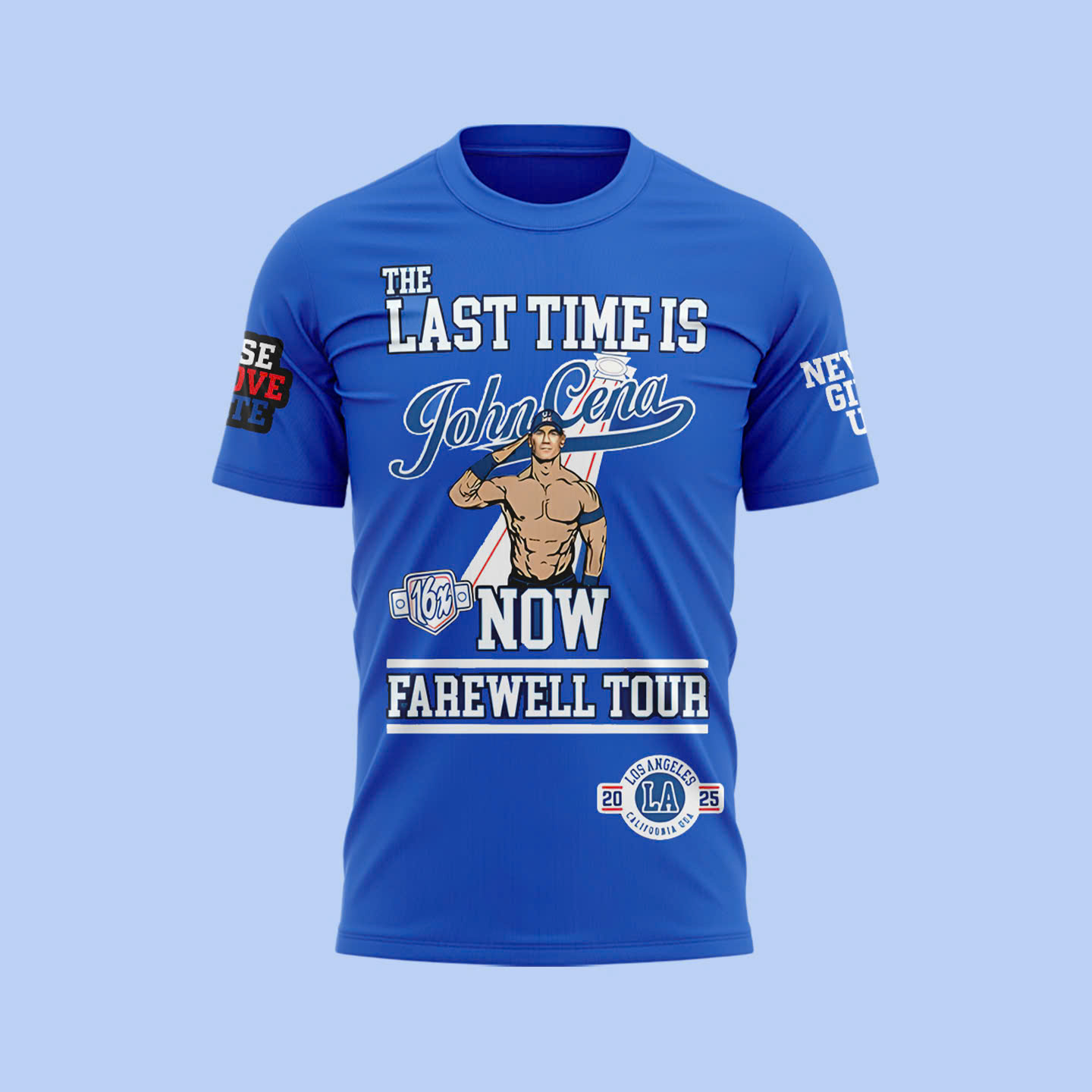 Blue John Cena Farewell Tour 2025 Los Angeles Shirt - Famjoys Blue John Cena Farewell Tour 2025 Los Angeles Shirt - Famjoys