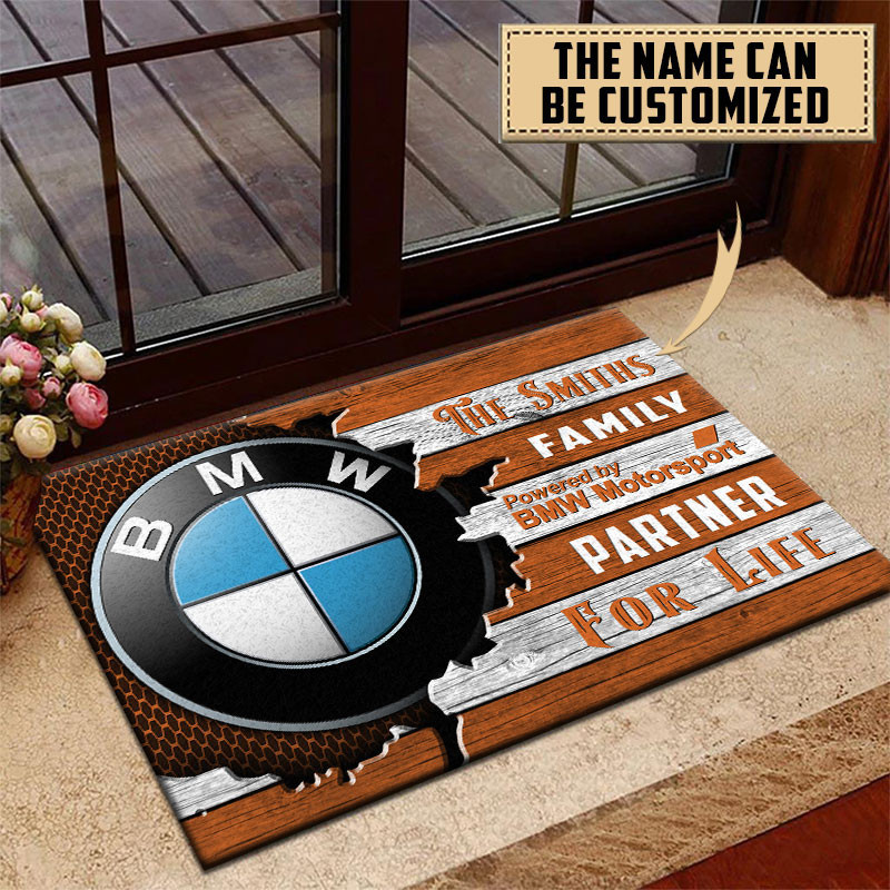 BMW Doormat Custom Name, Multicolor - Famjoys BMW Doormat Custom Name, Multicolor - Famjoys