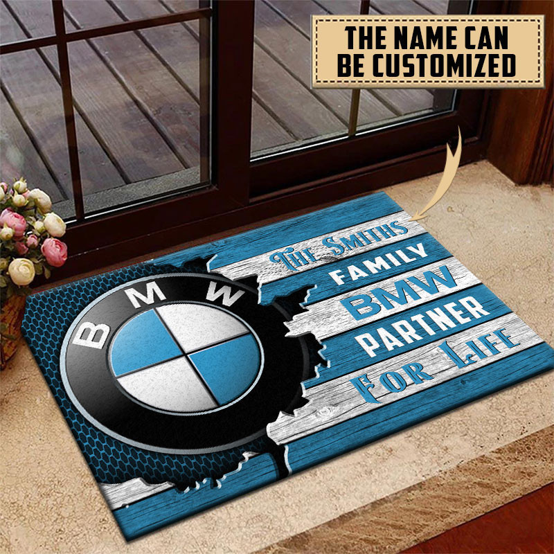 BMW Doormat Custom Name, Multicolor - Famjoys BMW Doormat Custom Name, Multicolor - Famjoys