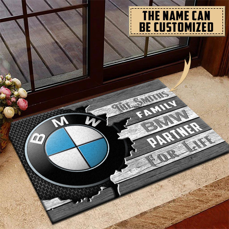 BMW Doormat Custom Name, Multicolor - Famjoys BMW Doormat Custom Name, Multicolor - Famjoys