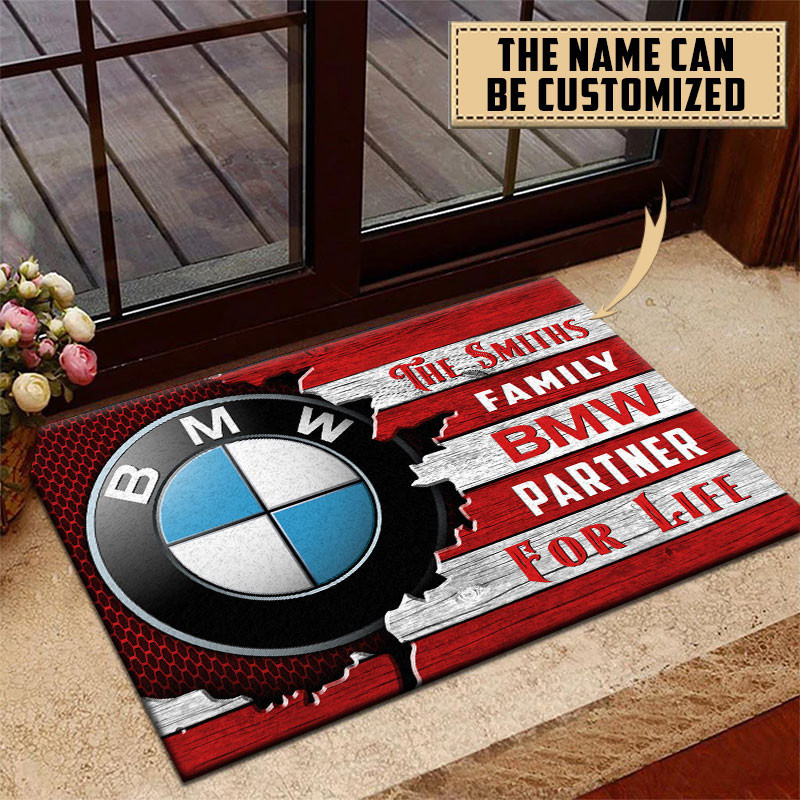 BMW Doormat Custom Name, Multicolor - Famjoys BMW Doormat Custom Name, Multicolor - Famjoys