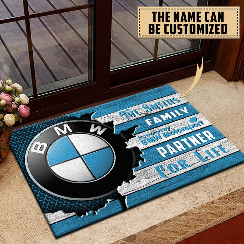 BMW Doormat Custom Name, Multicolor - Famjoys BMW Doormat Custom Name, Multicolor - Famjoys