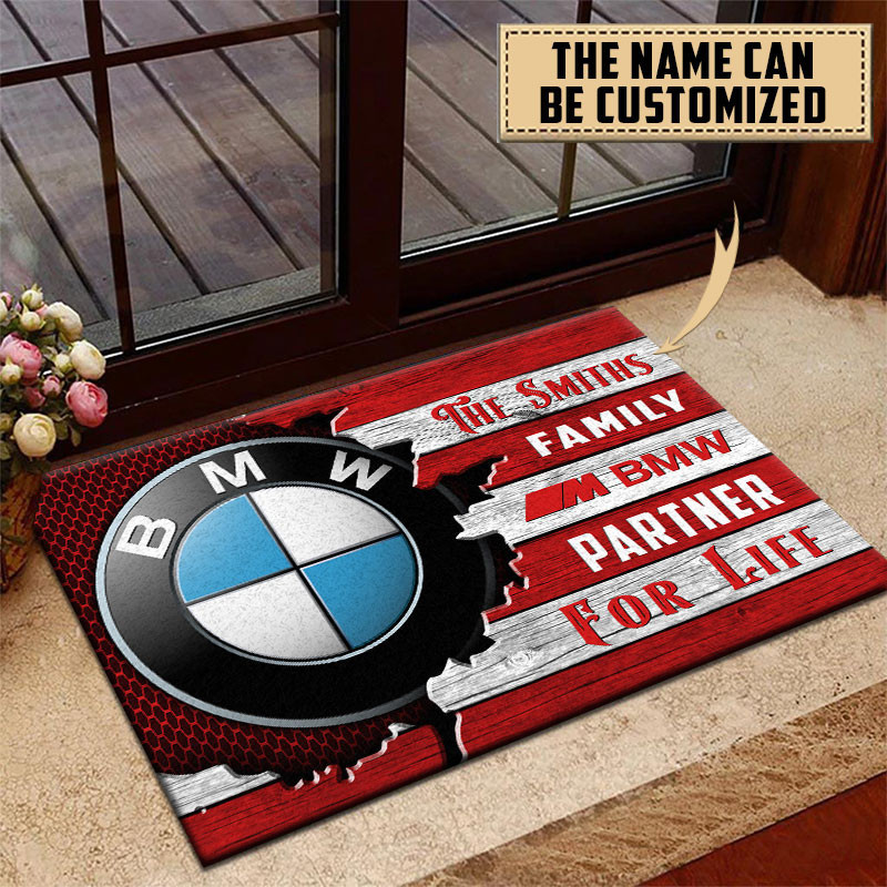 BMW M Doormat Custom Name, Multicolor - Famjoys BMW M Doormat Custom Name, Multicolor - Famjoys
