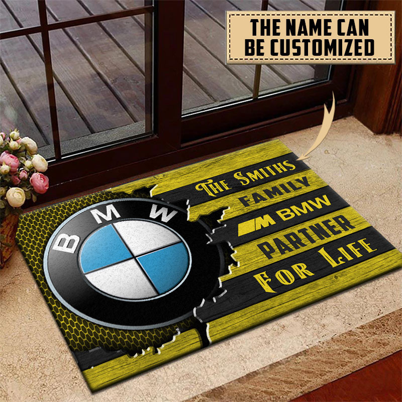 BMW M Doormat Custom Name, Multicolor - Famjoys BMW M Doormat Custom Name, Multicolor - Famjoys