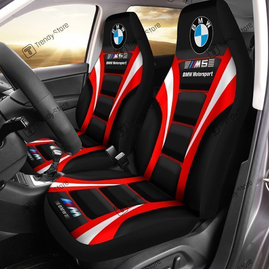 Bmw M5 Car Seat Cover (Set Of 2) Ver 1 (Red)