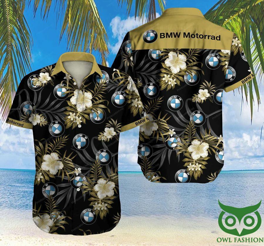 Bmw Motorrad Floral Golden Yellow Hawaiian Shirt - Famjoys Bmw Motorrad Floral Golden Yellow Hawaiian Shirt - Famjoys