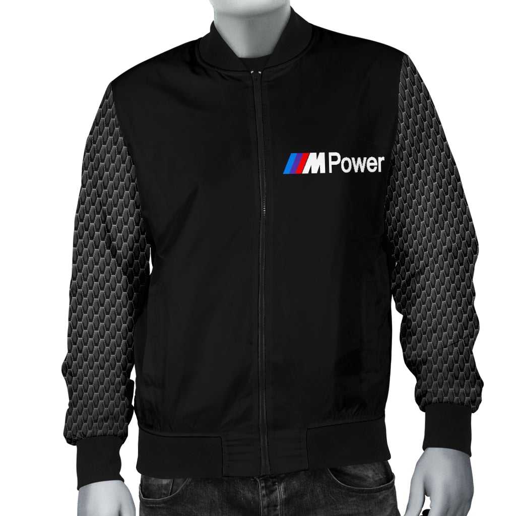 BMW MPower Men's Bomber Jacket Black - Famjoys BMW MPower Men's Bomber Jacket Black - Famjoys