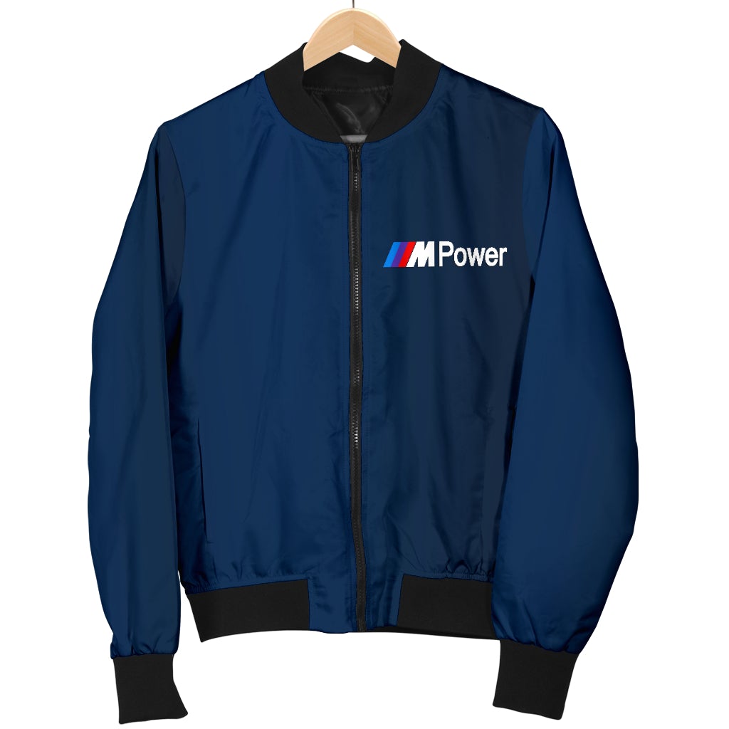BMW MPower Men's Bomber Jacket Blue - Famjoys BMW MPower Men's Bomber Jacket Blue - Famjoys