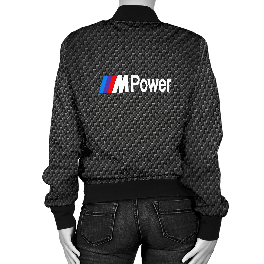 BMW MPower Women's Bomber Jacket MT - Famjoys BMW MPower Women's Bomber Jacket MT - Famjoys