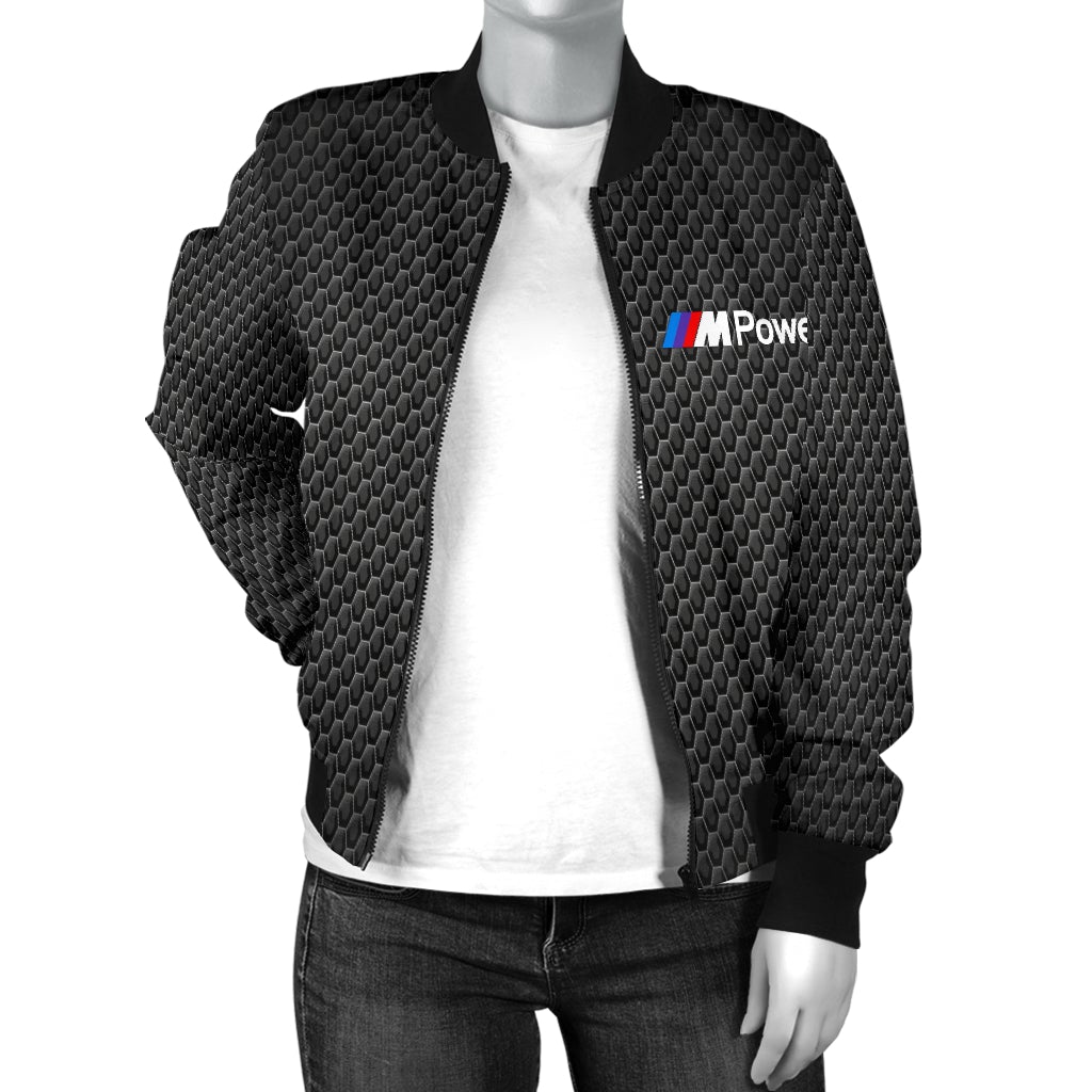 BMW MPower Women's Bomber Jacket MT - Famjoys BMW MPower Women's Bomber Jacket MT - Famjoys