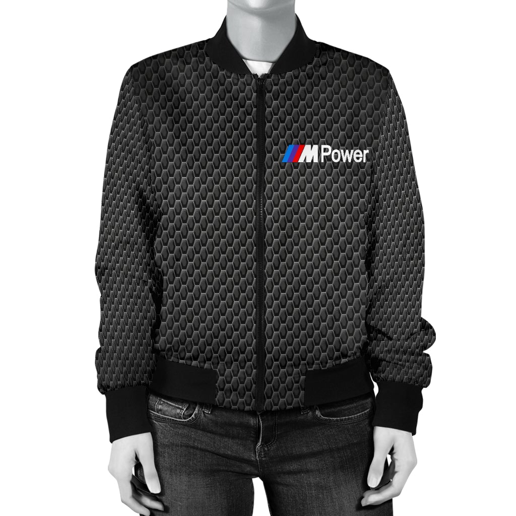 BMW MPower Women's Bomber Jacket MT - Famjoys BMW MPower Women's Bomber Jacket MT - Famjoys