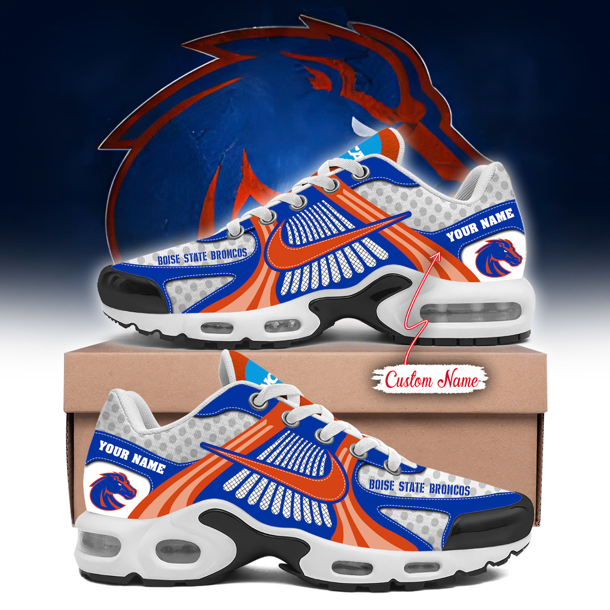 Boise State Broncos Custom Sport Shoes - Famjoys Boise State Broncos Custom Sport Shoes - Famjoys