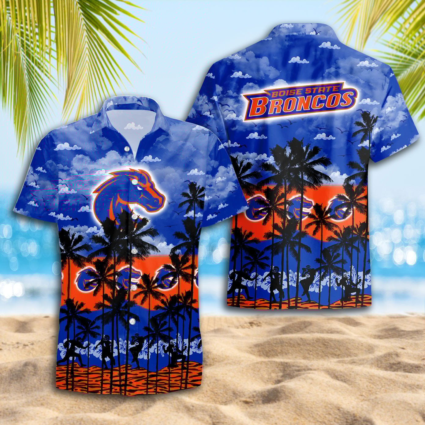 Boise State Broncos Hawaiian Shirt Trending Summer - Famjoys Boise State Broncos Hawaiian Shirt Trending Summer - Famjoys