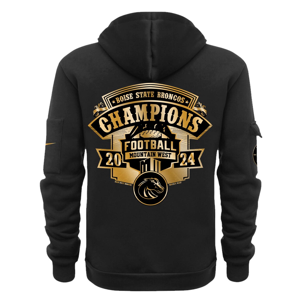 Boise State Broncos Mountain West Champions Hoodie - Famjoys Boise State Broncos Mountain West Champions Hoodie - Famjoys