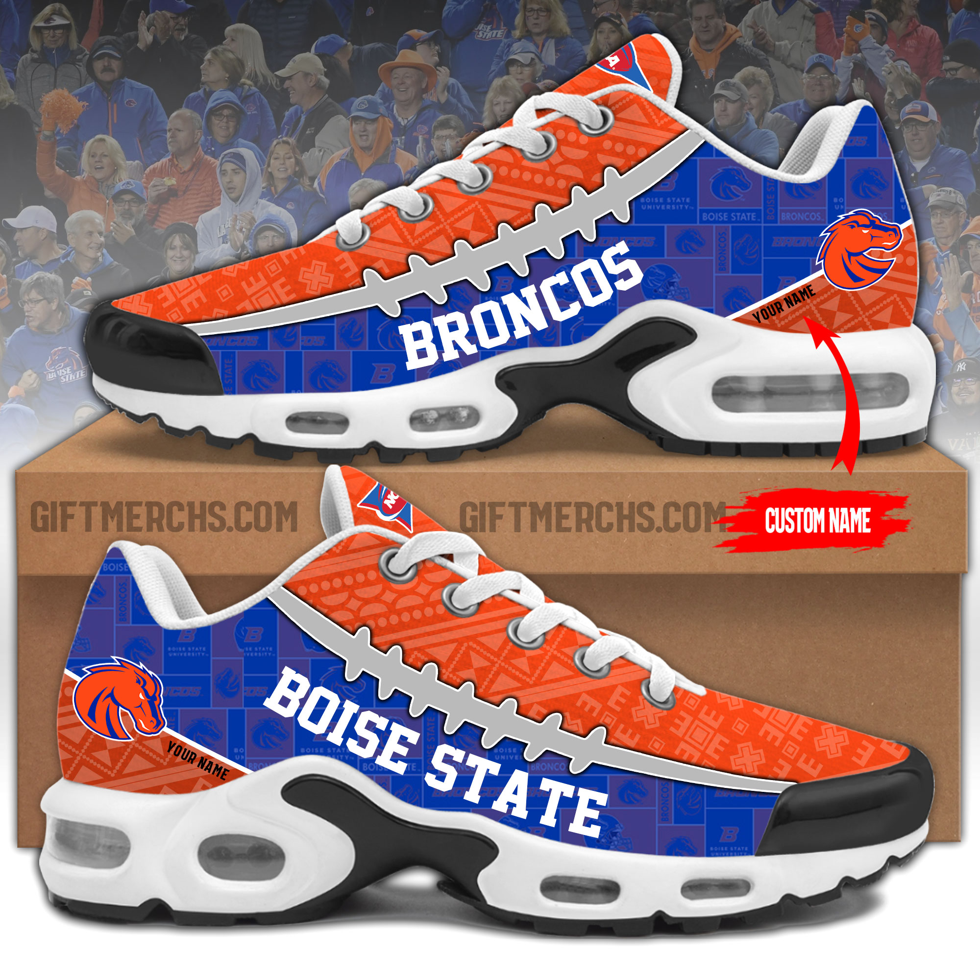 Boise State Broncos Personalized Shoes - Famjoys Boise State Broncos Personalized Shoes - Famjoys