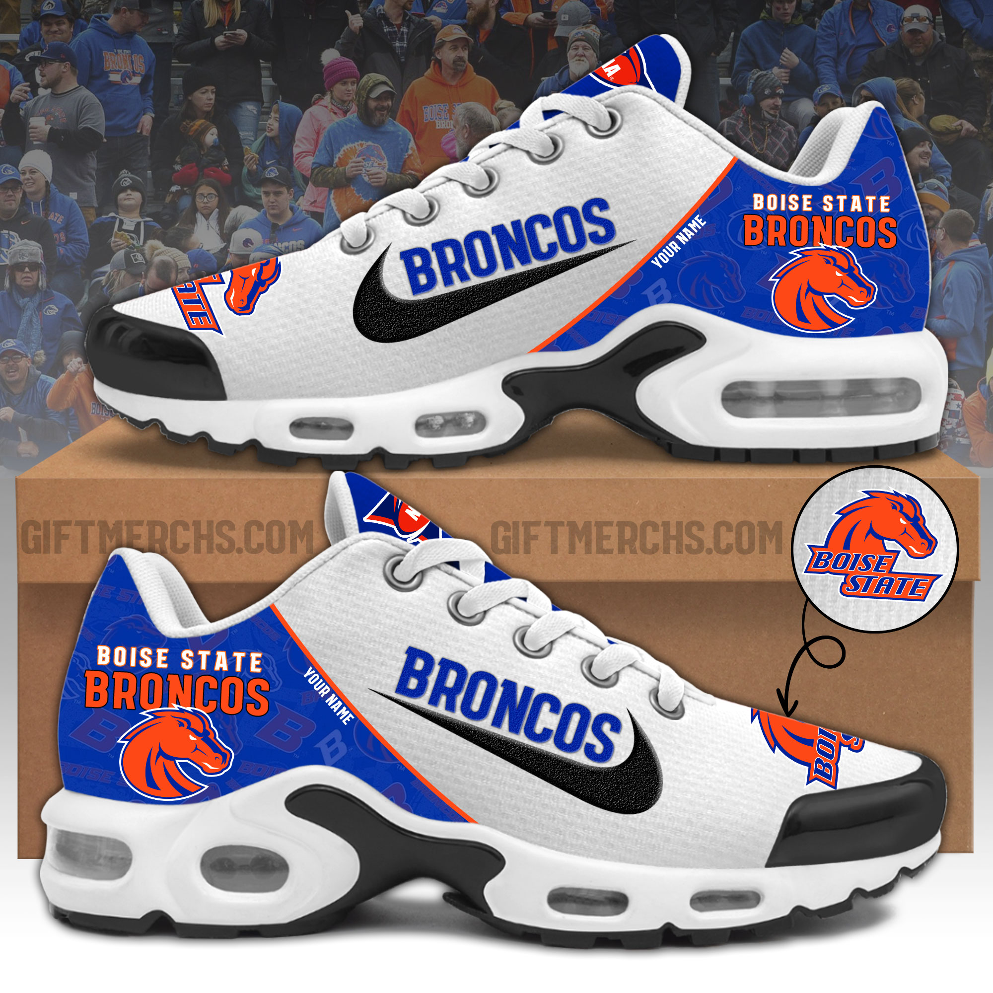 Boise State Broncos Personalized Shoes - Famjoys Boise State Broncos Personalized Shoes - Famjoys