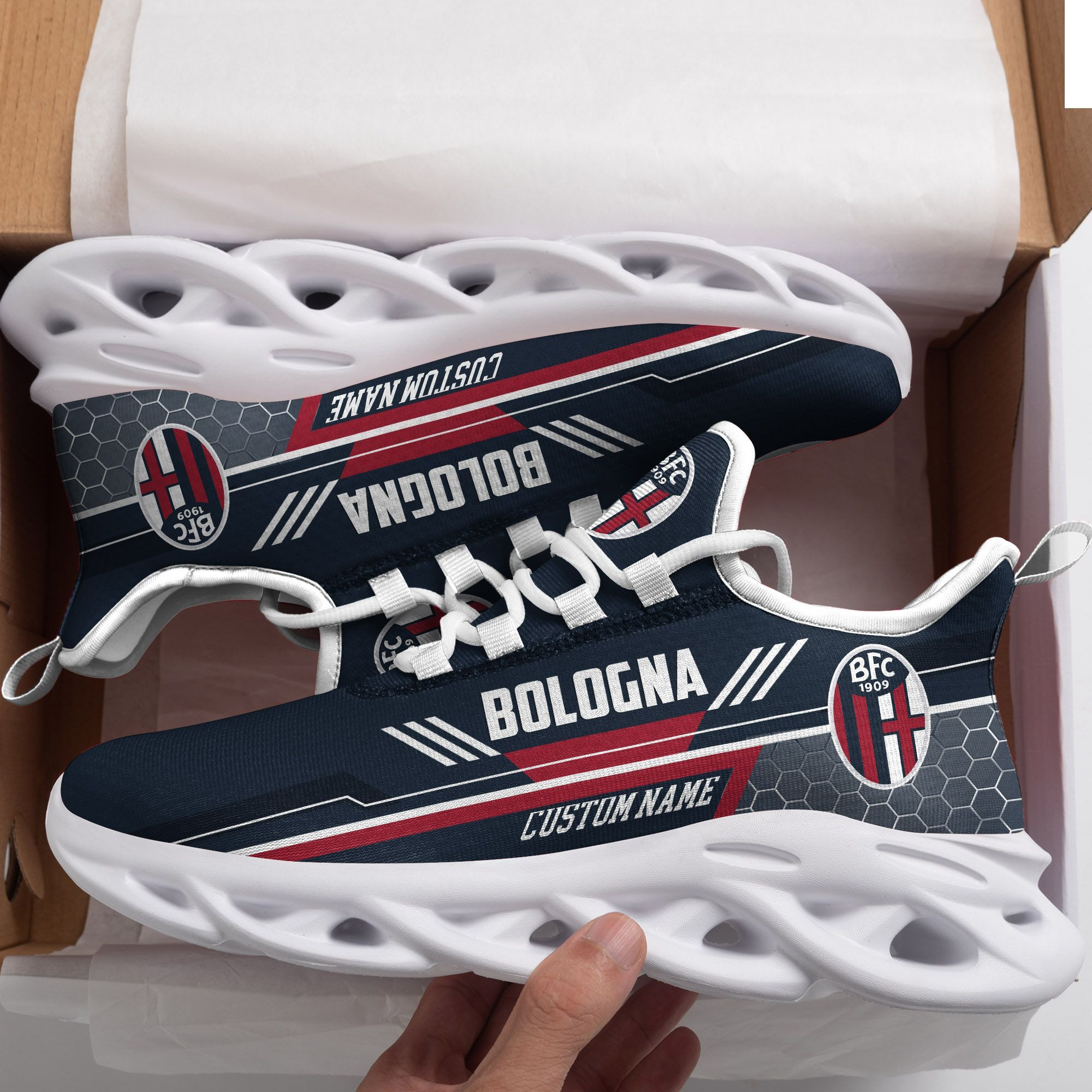 Bologna Custom Personalized Max Soul Sneakers Shoes - Famjoys Bologna Custom Personalized Max Soul Sneakers Shoes - Famjoys