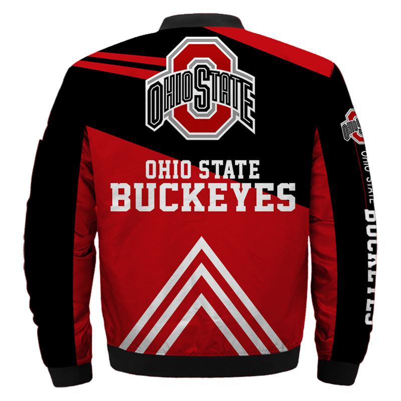 Bomber Jacket Men Ohio State Buckeyes Jacketale - Famjoys Bomber Jacket Men Ohio State Buckeyes Jacketale - Famjoys