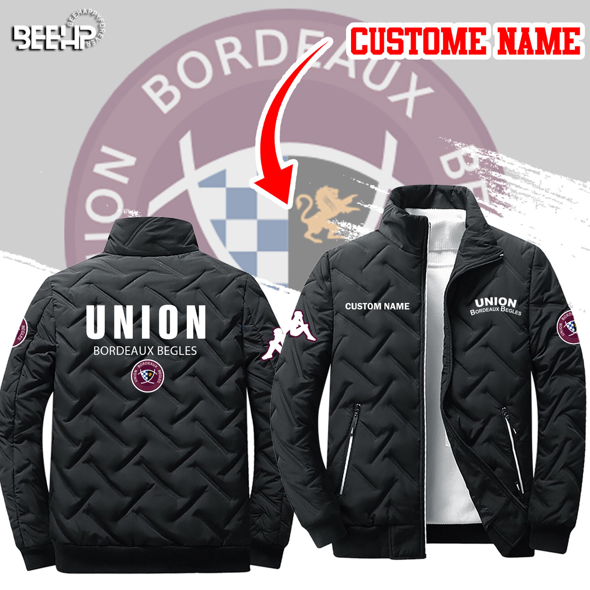 Bordeaux Begles 3D Puffer Jacket - Famjoys Bordeaux Begles 3D Puffer Jacket - Famjoys